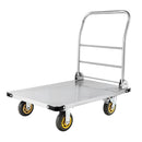 VEVOR platformas ratiņi, kravnesība 907,18 kg, smagas slodzes tērauda plakanie ratiņi ar grozāmiem riteņiem un rokturi, salokāmi, 900 × 600 × 900 mm