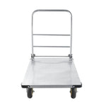 VEVOR platformas ratiņi, kravnesība 907,18 kg, smagas slodzes tērauda plakanie ratiņi ar grozāmiem riteņiem un rokturi, salokāmi, 900 × 600 × 900 mm