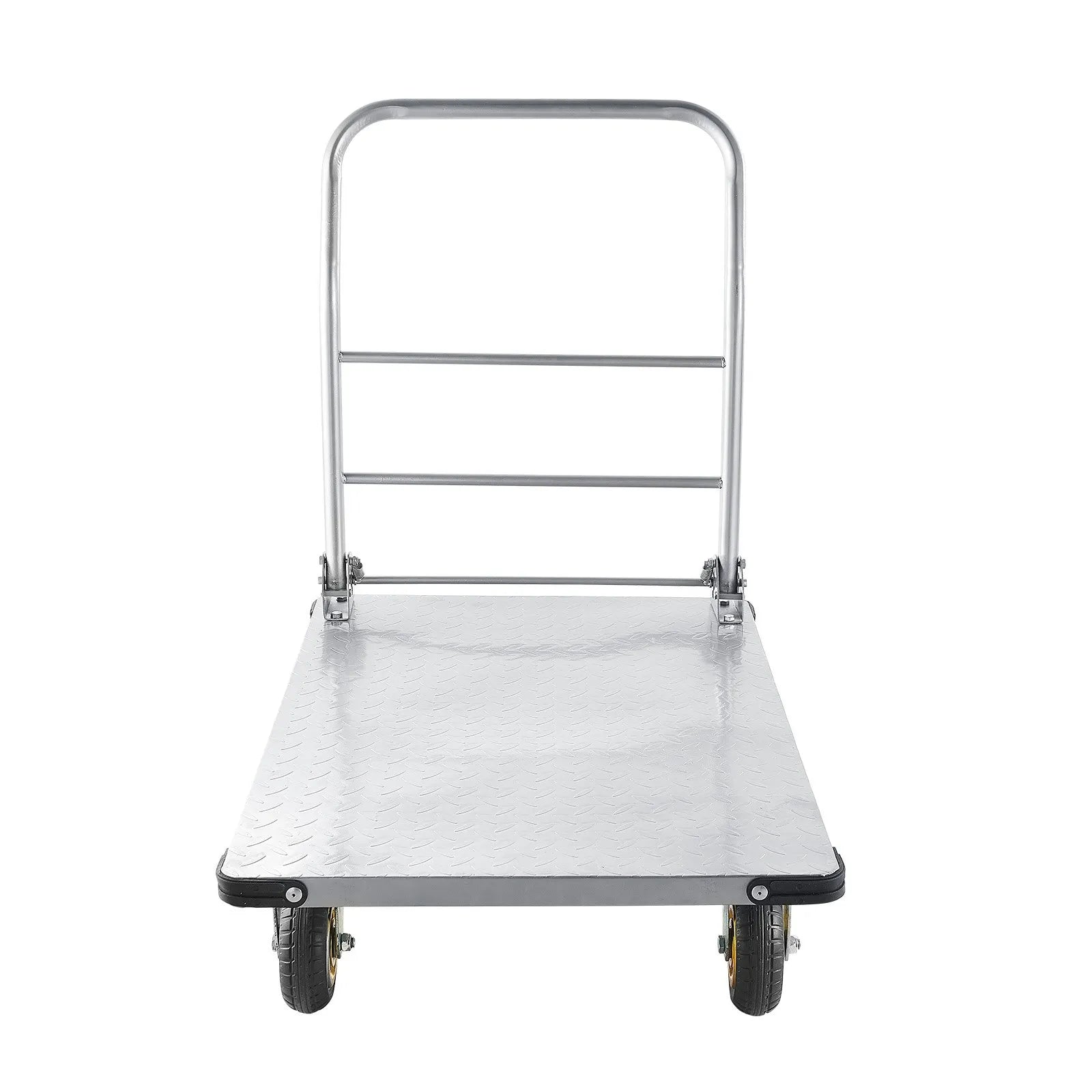 VEVOR platformas ratiņi, kravnesība 907,18 kg, smagas slodzes tērauda plakanie ratiņi ar grozāmiem riteņiem un rokturi, salokāmi, 900 × 600 × 900 mm