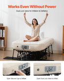 VEVOR piepūšamais gultas matracis ar rāmi un sūkni, 1 personai, kempingam, līdz 136 kg noslodzei