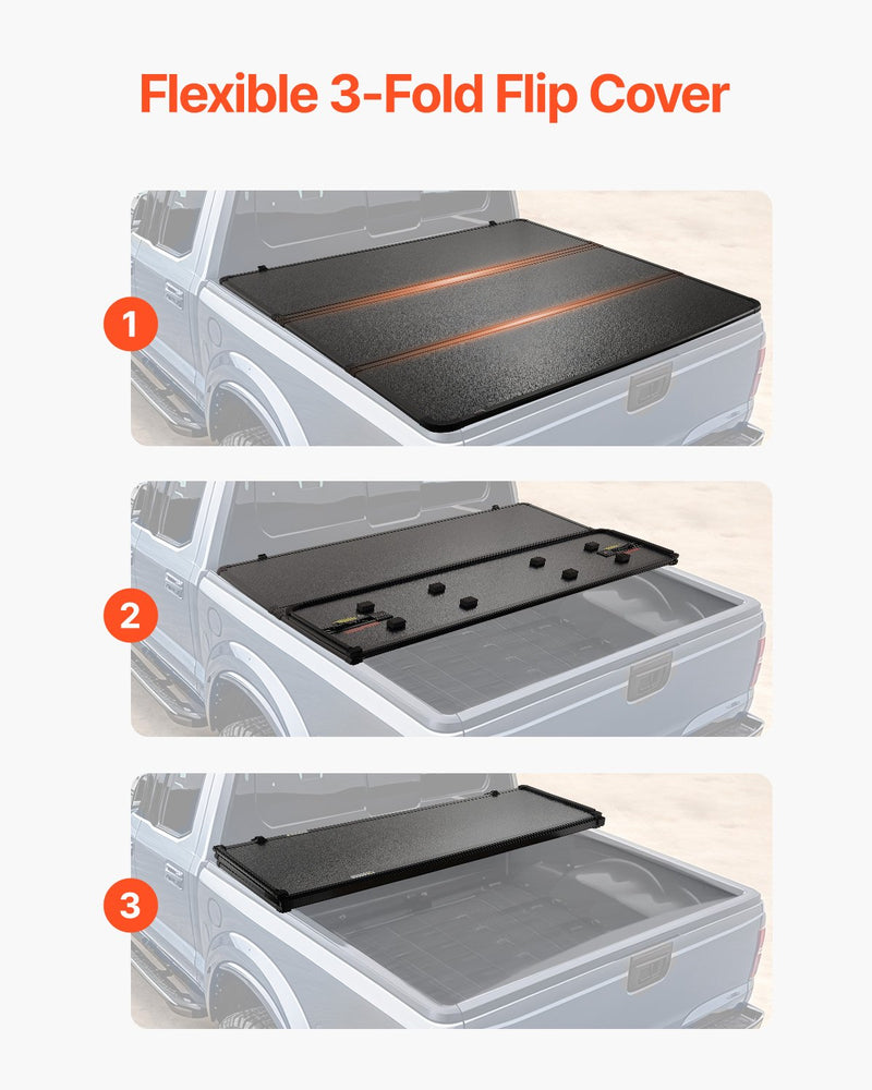 VEVOR trīsdaļīgais kravas kastes pārsegs Toyota Tundra (2014–2024)