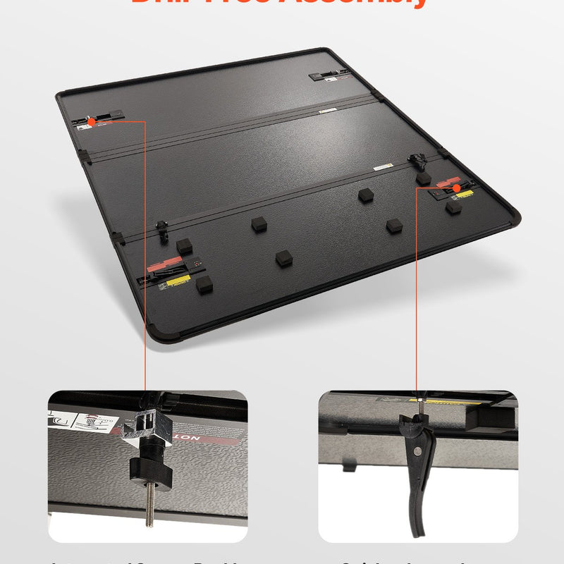 VEVOR kolmeosaline kaubakasti kate Chevy Silverado / GMC Sierra 1500 (2019-2024) jaoks