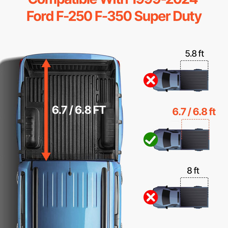 VEVOR kolmeosaline kaubakasti kate Ford F-250 / F-350 Super Duty (1999-2024)