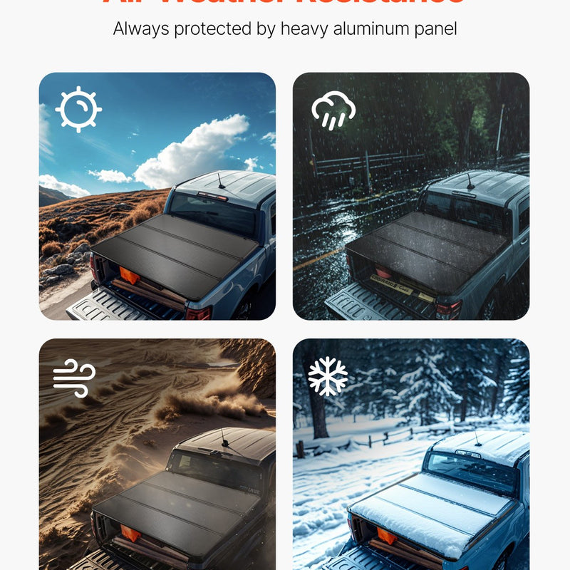 VEVOR Trīsdaļīgs salokāmais kravas kastes  pārsegs Toyota Tacoma (2016–2023)