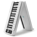 VEVOR 61 taustiņu salokāma pārnēsājamā klaviatūra ar Bluetooth un MIDI savienojumu, balta
