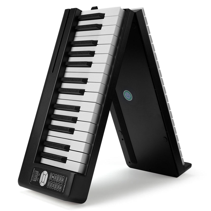 VEVOR 61 taustiņu salokāma pārnēsājamā klaviatūra ar Bluetooth un MIDI savienojumu, melna