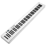 VEVOR salokāma 88 taustiņu klaviatūra, pārnēsājams digitālais pianīns ar Bluetooth un MIDI, balts
