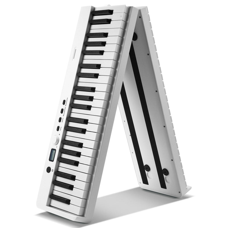 VEVOR salokāma 88 taustiņu klaviatūra, pārnēsājams digitālais pianīns ar Bluetooth un MIDI, balts