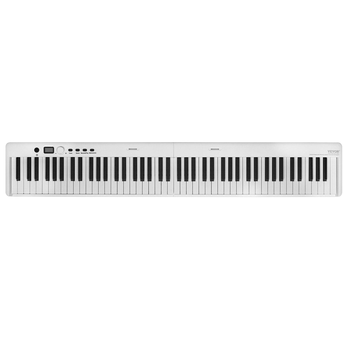 VEVOR salokāma 88 taustiņu klaviatūra, pārnēsājams digitālais pianīns ar Bluetooth un MIDI, balts