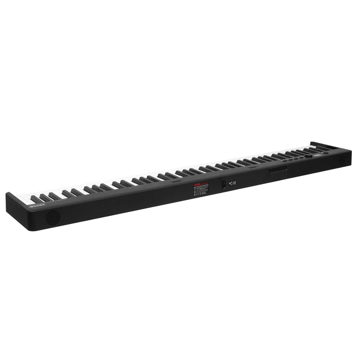 VEVOR 88 taustiņu salokāms digitālais klavieru sintezators ar Bluetooth un MIDI, melns