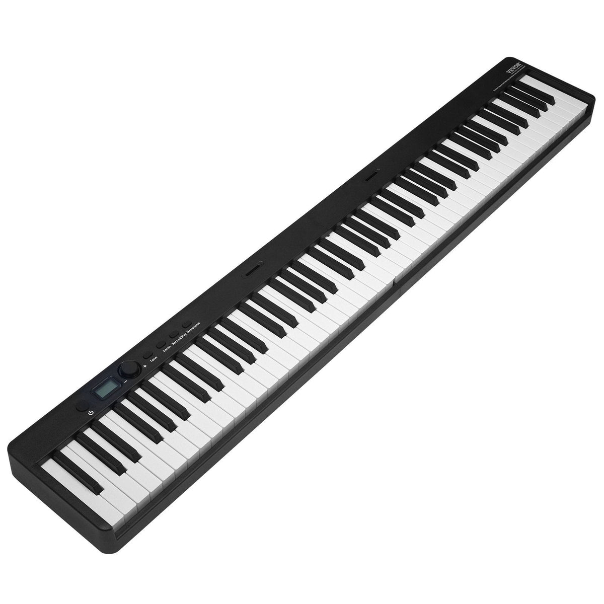 VEVOR 88 taustiņu salokāms digitālais klavieru sintezators ar Bluetooth un MIDI, melns