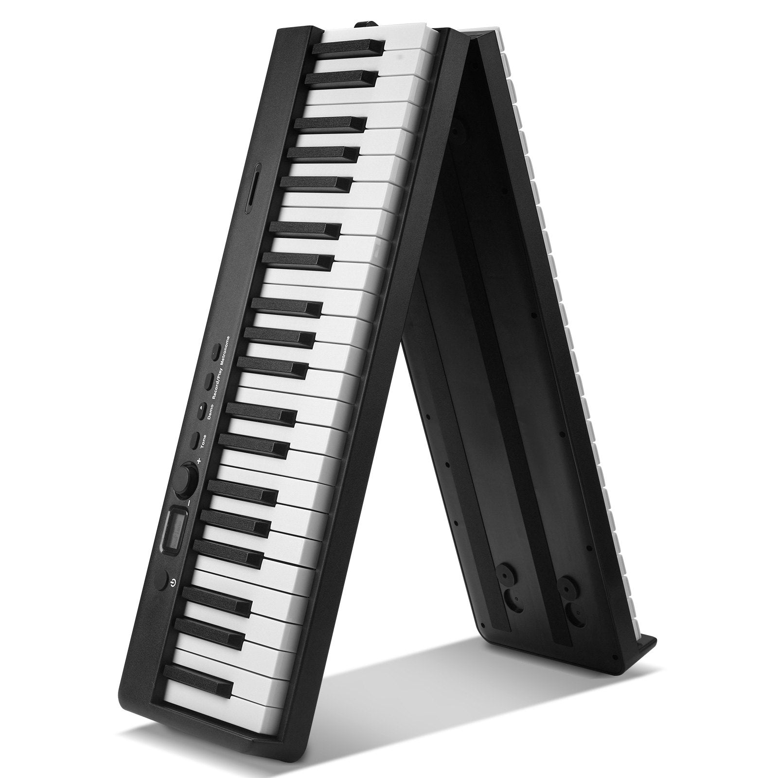 VEVOR 88 taustiņu salokāms digitālais klavieru sintezators ar Bluetooth un MIDI, melns