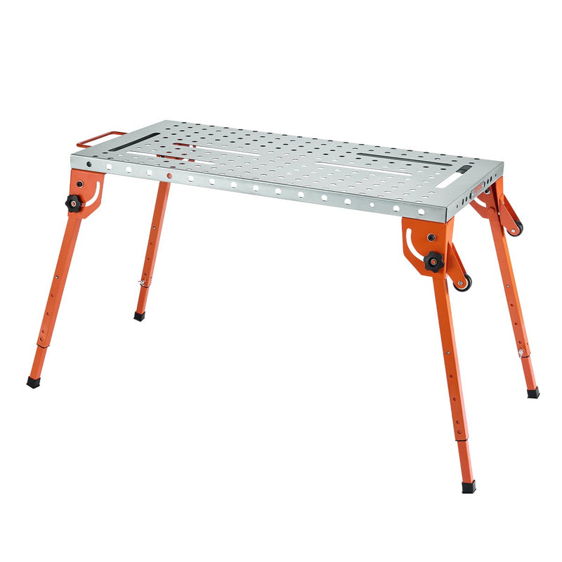 Keevituslaud 111,8 x 53,3 cm, 227 kg Kokkupandav töölaud 4 reguleeritava kõrgusastmega