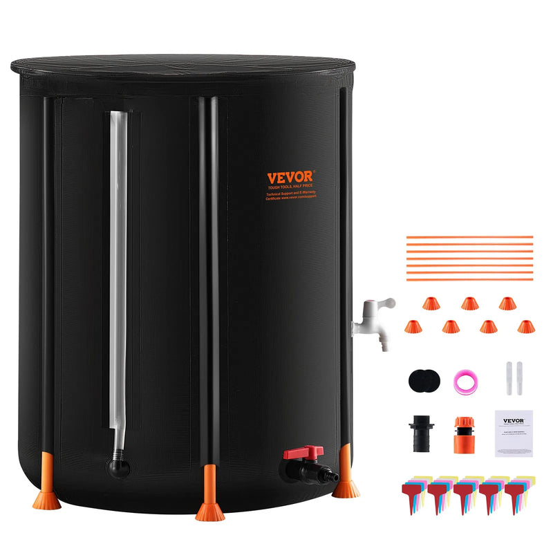 Salokāma lietusūdens tvertne 380 l ar jaucējkrāniem un pārplūdes komplektu