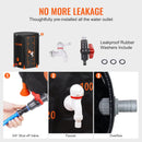 Salokāma lietusūdens tvertne 201 L, PVC, ar krāniem un pārplūdes komplektu, pārnēsājama uzglabāšanai dārzam, melna