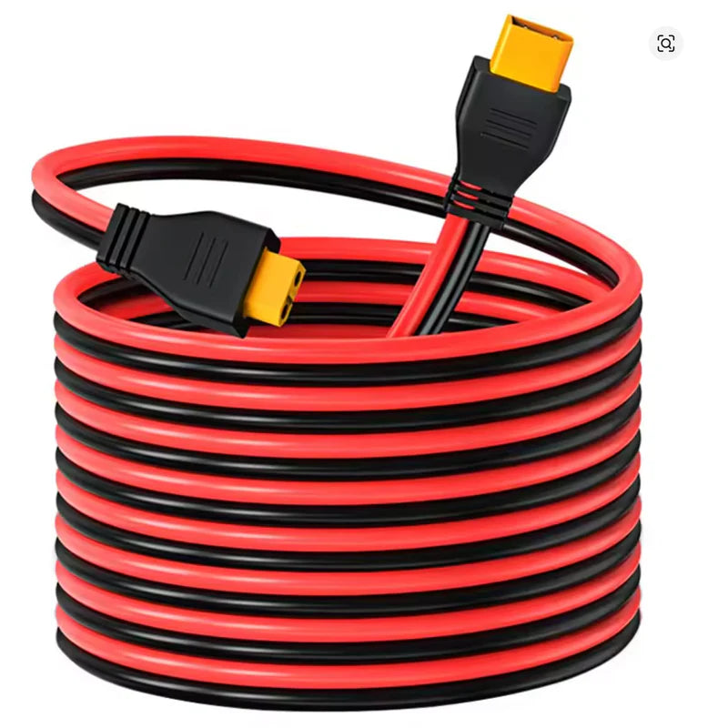 🔌 XT60 Pagarinājuma Kabelis 12AWG (6m) – Power Station un Saules Sistēmām