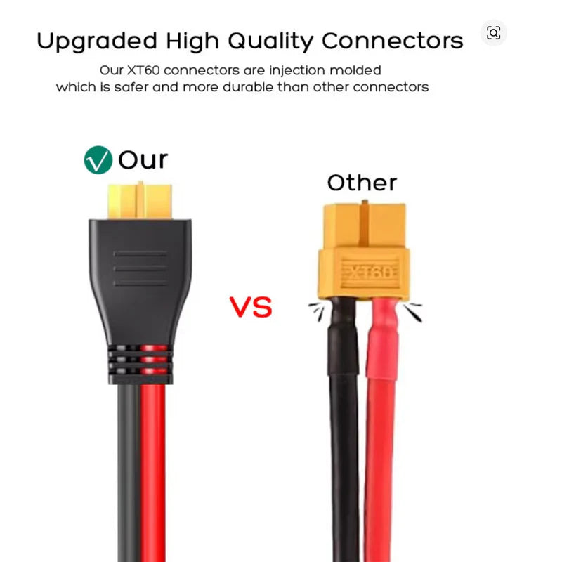 🔌 XT60 Extension Cable 12 AWG (6 m) – For Power Stations and Solar Systems