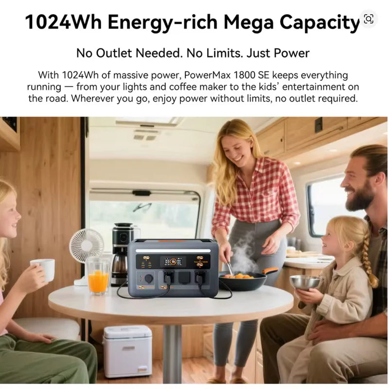 ⚡ Oscal Powermax 1800SE Portatīvā Uzlādes Stacija 1800W 1024Wh LiFePO4 (EU)