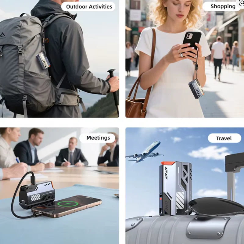 🔋 Vvylabs Power Bank 22.5W ar maināmām baterijām 10000mAh–40000mAh, Fast Charge, ar kabeļiem