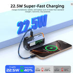🔋 Vvylabs Power Bank 22.5W ar maināmām baterijām 10000mAh–40000mAh, Fast Charge, ar kabeļiem