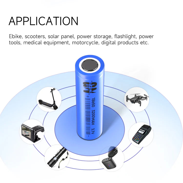 8650 litija jonu akumulators 3200mAh 3.7V 3C/5C uzlādējams elements 65x18mm 46g zema pretestība <40mΩ