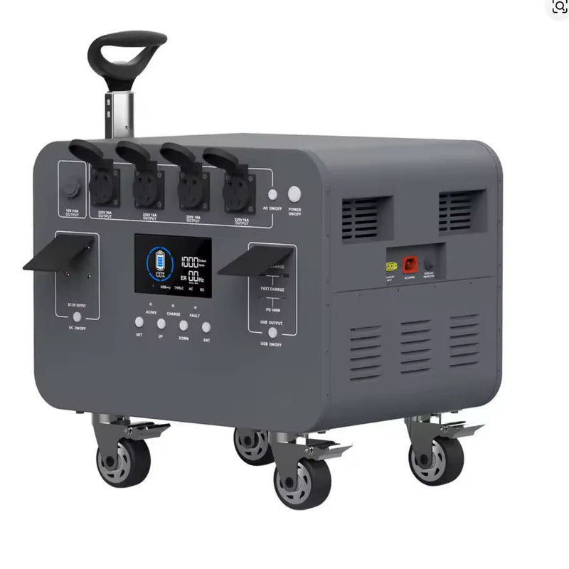 Uz pasūtījumu,piegāde 5 nedēļas⚡ 5kWh Portatīvā Enerģijas Stacija 5000W 220V (ESS Sistēma ar Riteņiem)