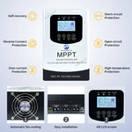 ☀️ HXCONTROLLER 40A MPPT Saules Uzlādes Kontrolieris 230VDC (12V–96V, LiFePO4/Li-ion/GEL)