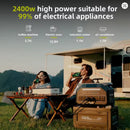 Pieejams no 11.maija⚡ IEE P2400 Portatīvā Enerģijas Stacija 2048Wh 2400W (5000W Peak) LiFePO4 + Saules Panelis