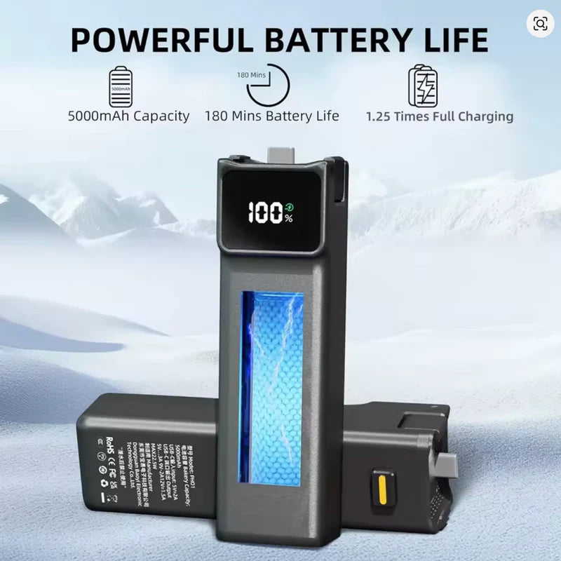 🔋 5000mAh Akumulators DJI Osmo Pocket 3 / 4 – Fast Charging + USB-C