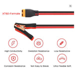 🔌 XT60 uz Krokodila Skavām Kabelis 12AWG (1m) – Akumulatoru Savienošanai