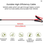 🔌 XT60 uz Krokodila Skavām Kabelis 12AWG (1m) – Akumulatoru Savienošanai