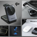 W91 Salokāms 3-in-1 Magnētiskais Bezvadu Lādētājs ar Nakts Apgaismojumu (Qi2, 15W)Magsafe