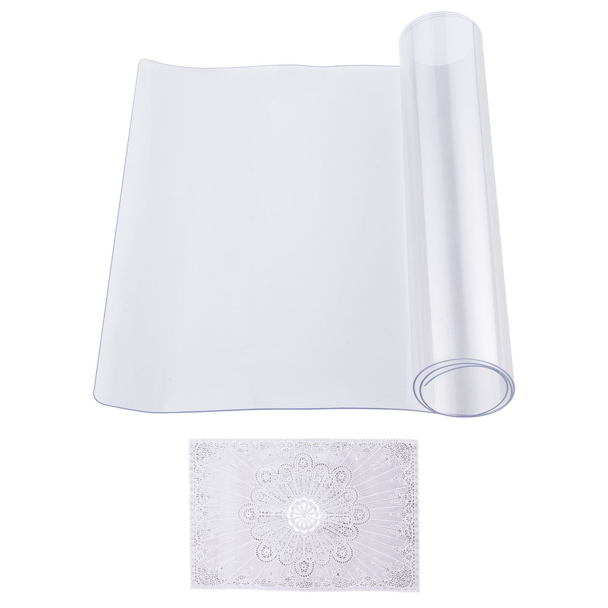 VEVOR PVC galda aizsargpārklājs, 35,6 × 61 cm, caurspīdīgs plastmasas virsmas aizsargs, 1,5 mm biezs