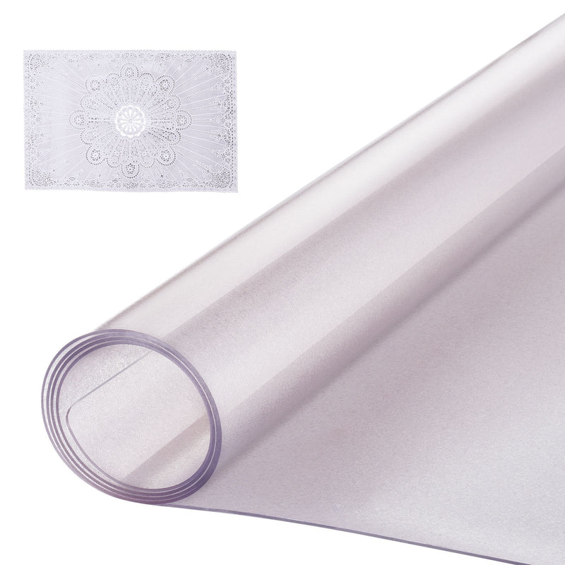 VEVOR PVC galda pārklājs 61 x 122 cm, matēts plastmasas virsmas aizsargs, 1,5 mm biezums