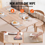 VEVOR PVC Galda aizsargs 76x152 cm, caurspīdīgs plastmasas galda aizsargs, 1.5 mm biezs