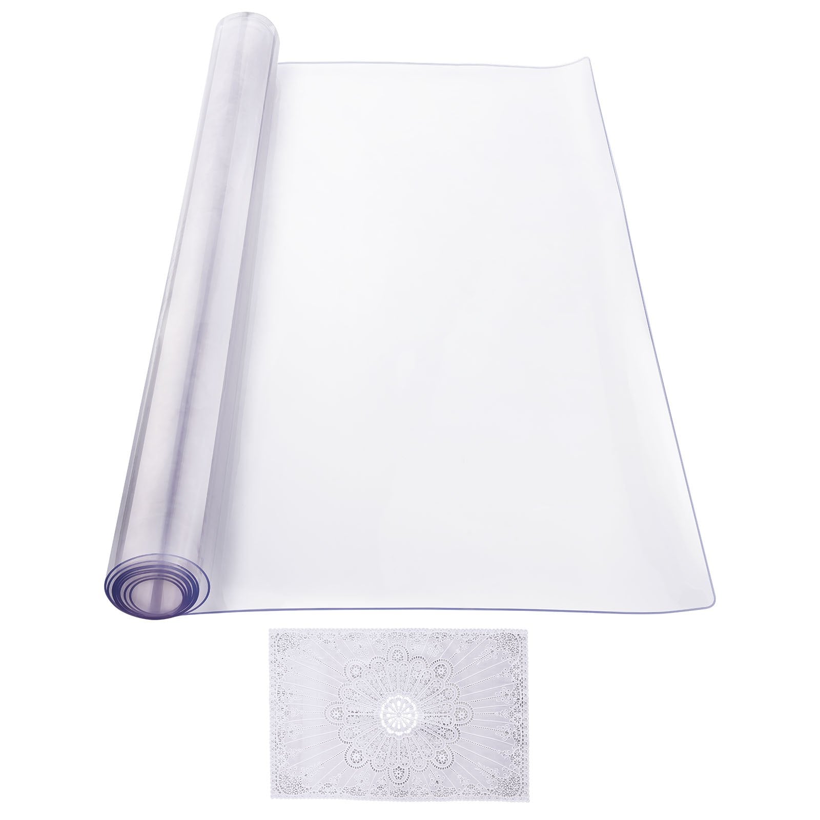 VEVOR PVC galda aizsargs, caurspīdīga plastmasa, 101 × 152 cm, 2,0 mm biezums