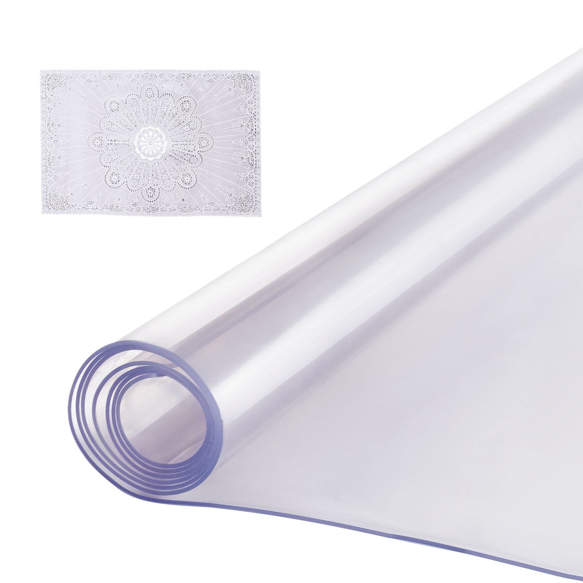 VEVOR PVC galda aizsargs, 107 x 183 cm, caurspīdīgs plastmasas pārklājs, 2,0 mm biezs