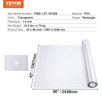 VEVOR PVC galda aizsargpārklājs, 42 × 96 collas, caurspīdīgs plastmasas galda pārklājs, 1,5 mm biezs