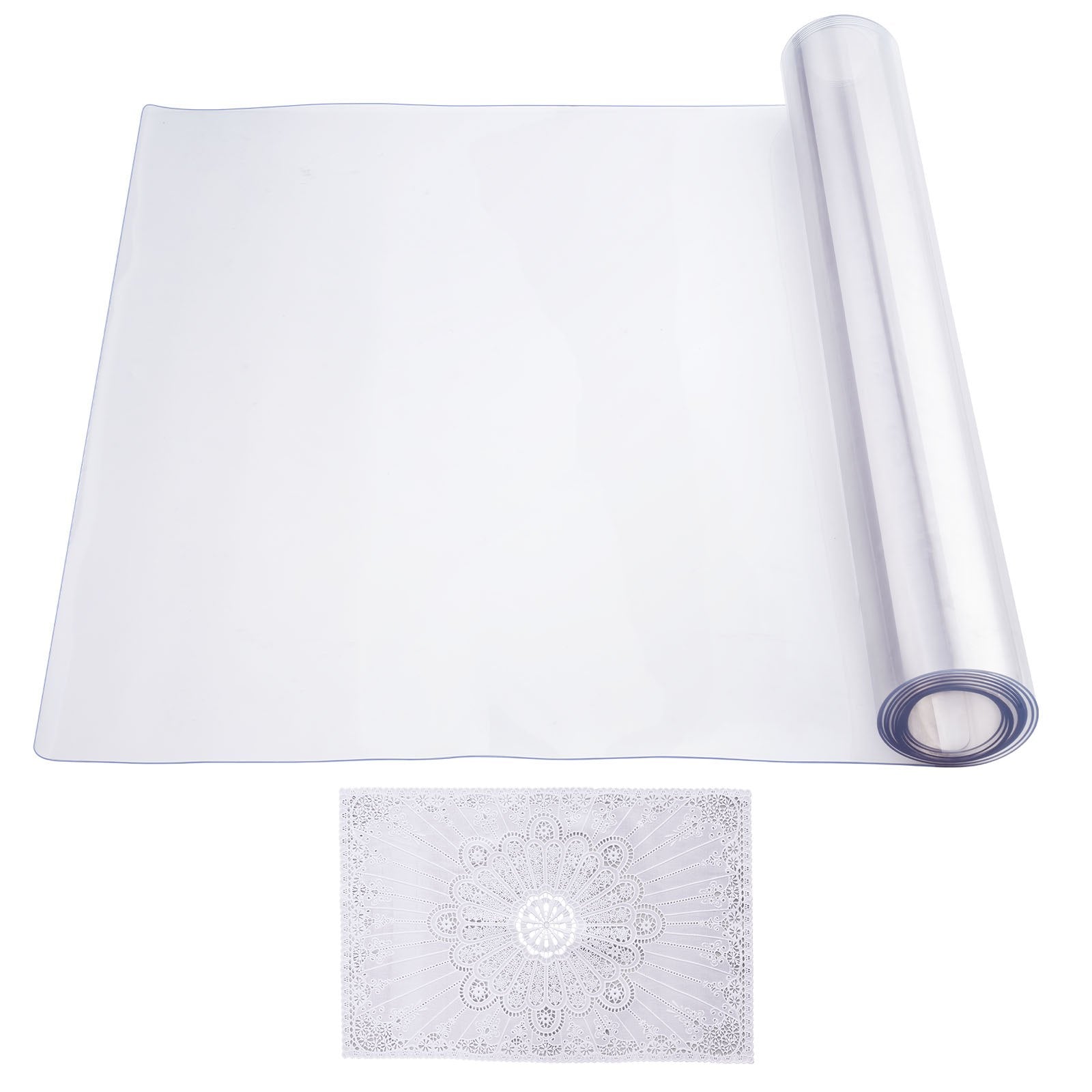 VEVOR PVC galda aizsargpārklājs, 42 × 96 collas, caurspīdīgs plastmasas galda pārklājs, 1,5 mm biezs