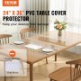 VEVOR caurspīdīgs galda pārklājs, 613 x 922 mm, 1,5 mm biezs PVC, ūdensizturīgs rakstāmgalda, kafijas galda un ēdamistabas galda aizsargs