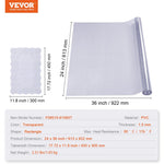 VEVOR caurspīdīgs galda pārklājs, 613 x 922 mm, 1,5 mm biezs PVC, ūdensizturīgs rakstāmgalda, kafijas galda un ēdamistabas galda aizsargs
