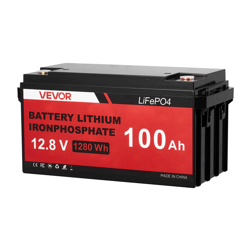 VEVOR 12 V 600 W saules un vēja enerģijas komplekts, 2 × 100 W monokristāliskie paneļi, 400 W vēja turbīna ar kontrolieri, 12,8 V 100 Ah LiFePO₄ akumulators un 1000 W hibrīdais saules invertors mājai, kemperim, laivai un autonomai lietošanai