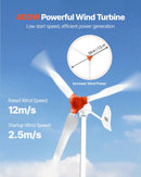 VEVOR 12 V 600 W saules un vēja enerģijas komplekts, 2 × 100 W monokristāliskie paneļi, 400 W vēja turbīna ar kontrolieri, 12,8 V 100 Ah LiFePO₄ akumulators un 1000 W hibrīdais saules invertors mājai, kemperim, laivai un autonomai lietošanai