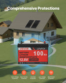 VEVOR 400 W pilns saules enerģijas komplekts ar 2 × 200 W monokristāliskajiem paneļiem, 12,8 V 100 Ah LiFePO₄ akumulatoru, 40 A MPPT uzlādes kontrolieri un 1000 W invertoru mājai, kemperiem, laivām un autonomām sistēmām