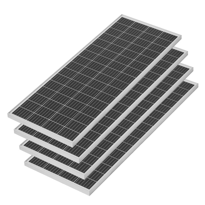 VEVOR 400 W pilns saules enerģijas komplekts ar 4 × 100 W monokristāliskajiem paneļiem, 12,8 V 200 Ah LiFePO₄ akumulatoru, 40 A MPPT uzlādes kontrolieri un 2000 W invertoru mājai, kemperiem, laivām un autonomām sistēmām