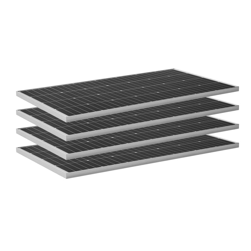 VEVOR 800 W 12 V pilns saules enerģijas komplekts, 4 × 200 W monokristāliskie saules paneļi + 12,8 V 300 Ah LiFePO₄ akumulators + 60 A MPPT uzlādes kontrolieris + 2000 W jaudas invertors mājai, nelielai saimniecībai, vasarnīcai un autonomām sistēmām