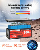 VEVOR 800 W 12 V pilns saules enerģijas komplekts, 4 × 200 W monokristāliskie saules paneļi + 12,8 V 300 Ah LiFePO₄ akumulators + 60 A MPPT uzlādes kontrolieris + 2000 W jaudas invertors mājai, nelielai saimniecībai, vasarnīcai un autonomām sistēmām