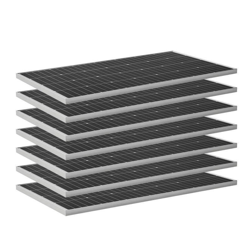 VEVOR 1200 W 24 V pilns saules enerģijas komplekts, 6 × 200 W monokristāliskie saules paneļi, 25,6 V 300 Ah LiFePO₄ akumulators, 24 V 3600 W hibrīdinvertors autonomām sistēmām lielai mājai, šķūnim vai saimniecībai