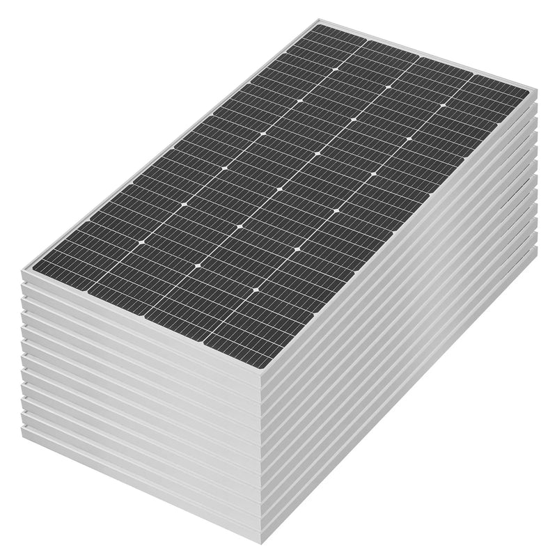 VEVOR 2400 W 48 V pilns saules enerģijas komplekts, 12 × 200 W monokristāliskie saules paneļi, 51,2 V 100 Ah LiFePO₄ akumulators, 48 V 5000 W hibrīdinvertors autonomām sistēmām lielai mājai, šķūnim vai saimniecībai
