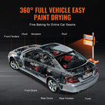 VEVOR 2200 W high power infrared paint drying lamp for drying and heating the car body